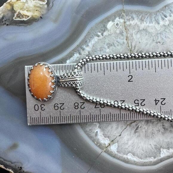 Carolyn Pollack Sterling Oval Carnelian Country Couture Pendant With Necklace - Picture 10 of 10